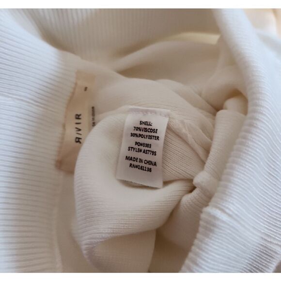 RIVIR Knit White Button-Down Top With Matching Pant Size S. NWOT - Picture 6 of 8
